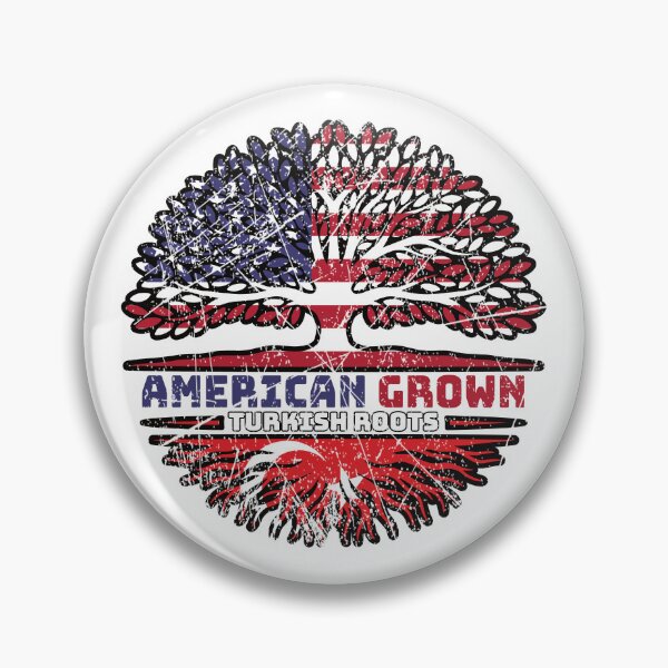 Item preview, Turkey Turkish US American USA United States Tree Roots Flag designed and sold by FlagX.