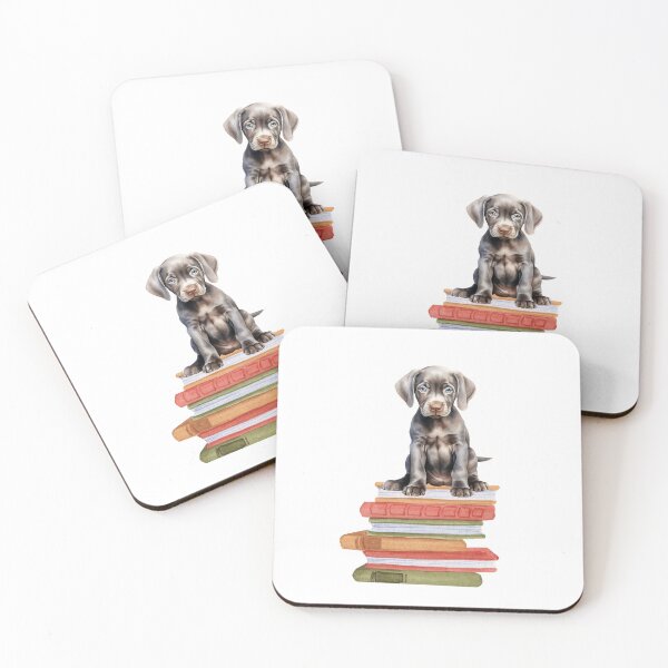 Item preview, Weimaraner Puppy And Books designed and sold by TheAnimalZ00.