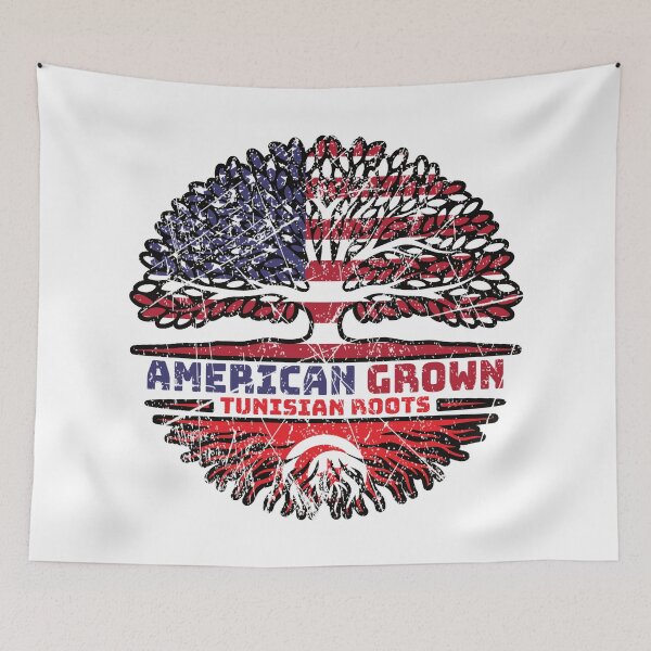 Item preview, Tunisia Tunisian US American USA United States Tree Roots Flag designed and sold by FlagX.