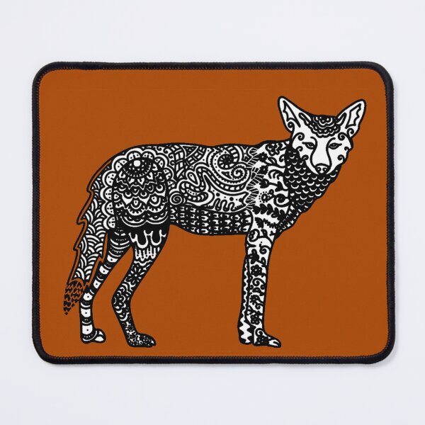 Item preview, Coyote Zentangle and Mandala  designed and sold by Bell & Gary .