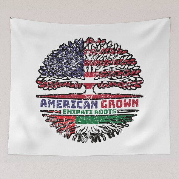 Item preview, United Arab Emirates Emirati US American USA United States Tree Roots Flag designed and sold by FlagX.