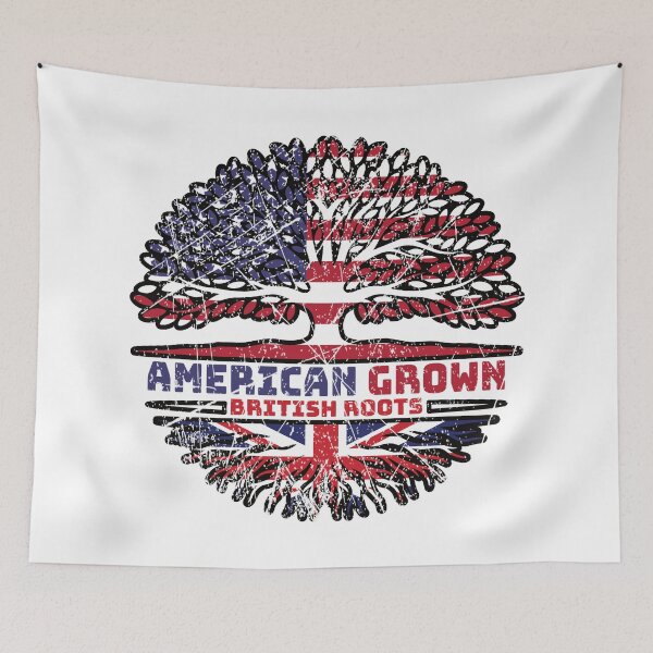 Item preview, Uk United Kingdom British US American USA United States Tree Roots Flag designed and sold by FlagX.