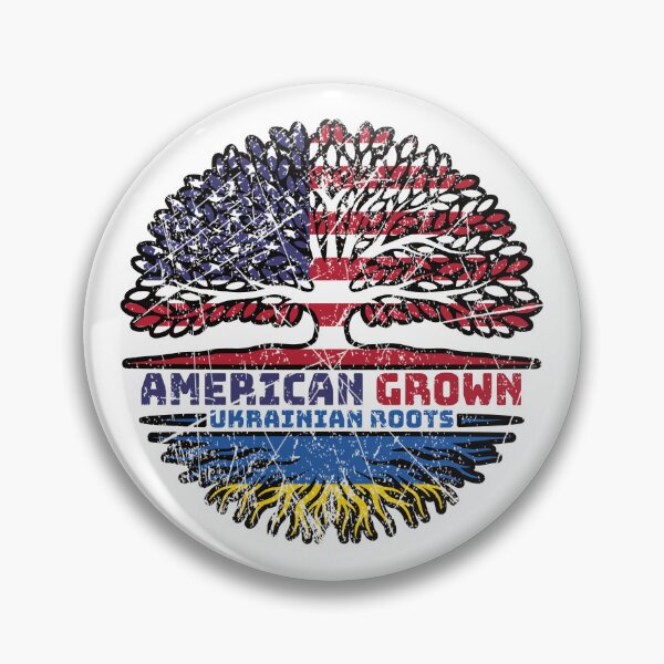 Item preview, Ukraine Ukrainian US American USA United States Tree Roots Flag designed and sold by FlagX.
