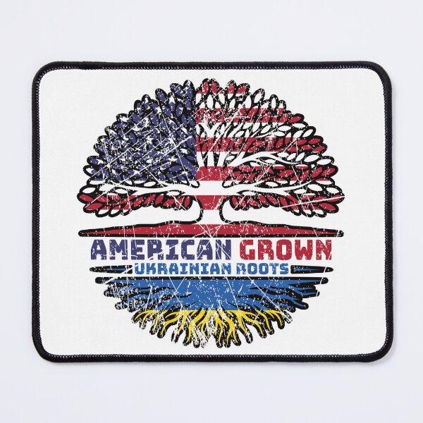 Item preview, Ukraine Ukrainian US American USA United States Tree Roots Flag designed and sold by FlagX.