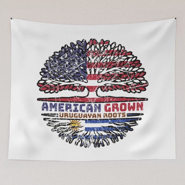 Item preview, Uruguay Uruguayan US American USA United States Tree Roots Flag designed and sold by FlagX.