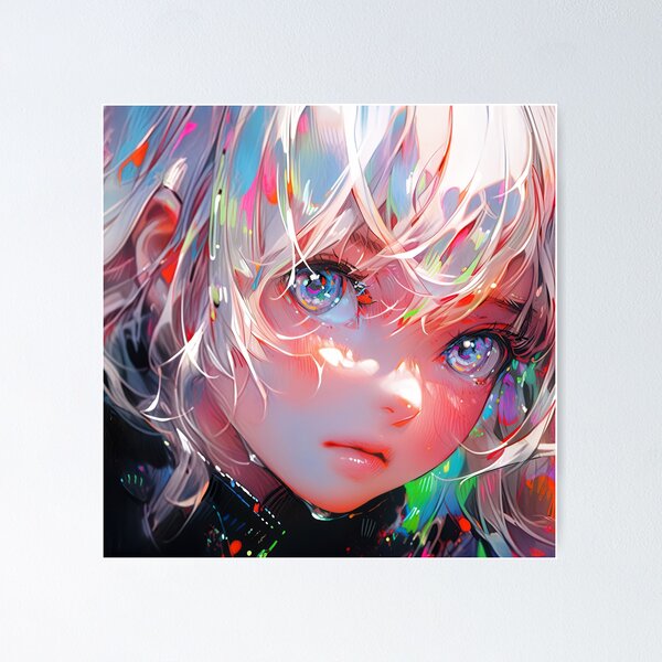 Item preview, Radiant Expressive Prismatic Anime Girl designed and sold by bubblegoth.