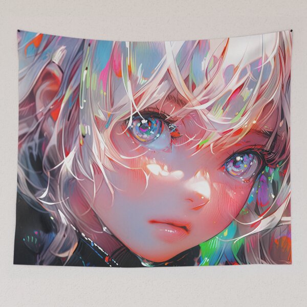 Item preview, Radiant Expressive Prismatic Anime Girl designed and sold by bubblegoth.