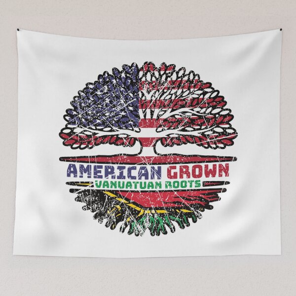 Item preview, Vanuatu Vanuatuan Vanuan US American USA United States Tree Roots Flag designed and sold by FlagX.