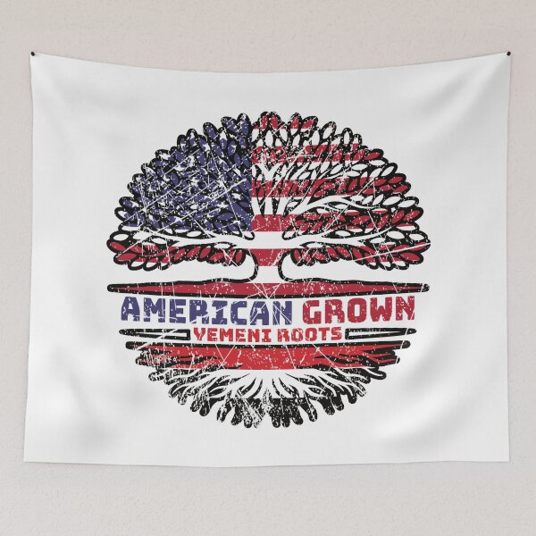 Item preview, Yemen Yemeni US American USA United States Tree Roots Flag designed and sold by FlagX.