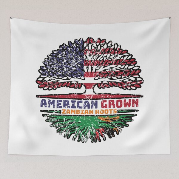 Item preview, Zambia Zambian US American USA United States Tree Roots Flag designed and sold by FlagX.