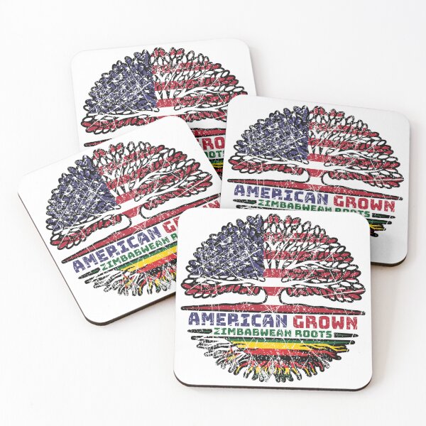 Item preview, Zimbabwe Zimbabwean US American USA United States Tree Roots Flag designed and sold by FlagX.