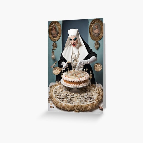 Item preview, Birthday Drag Nun, featuring oysters and pearls designed and sold by Claire March.