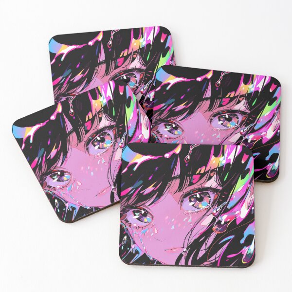 Item preview, Neon Glossy Dramatic Fantasy Anime Girl designed and sold by bubblegoth.