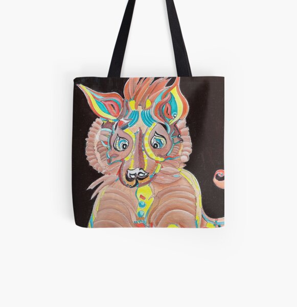 Tiger Dog All Over Print Tote Bag
