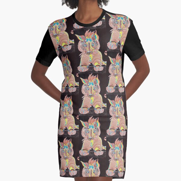 Tiger Dog Graphic T-Shirt Dress