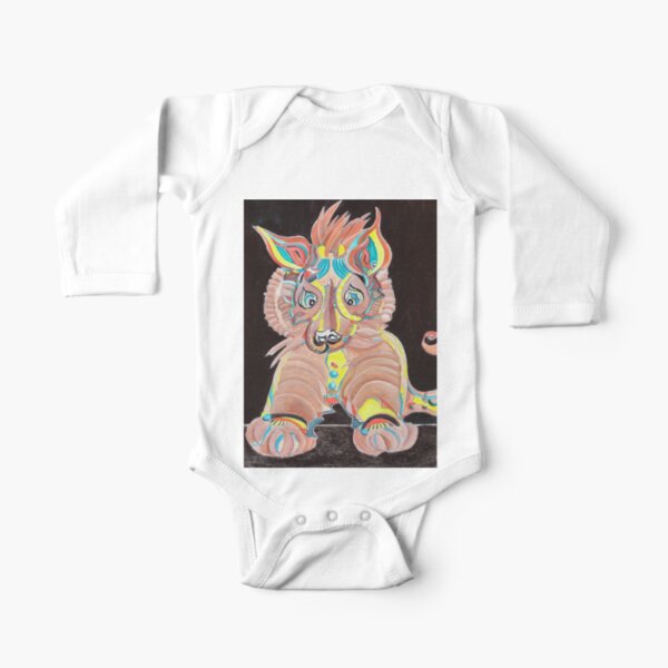 Tiger Dog Long Sleeve Baby One-Piece