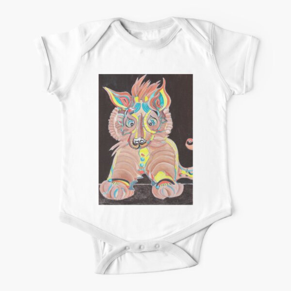 Tiger Dog Short Sleeve Baby One-Piece