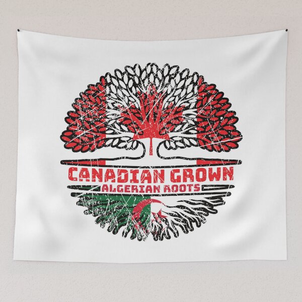 Item preview, Algeria Algerian Canadian Canada Tree Roots Flag designed and sold by FlagX.