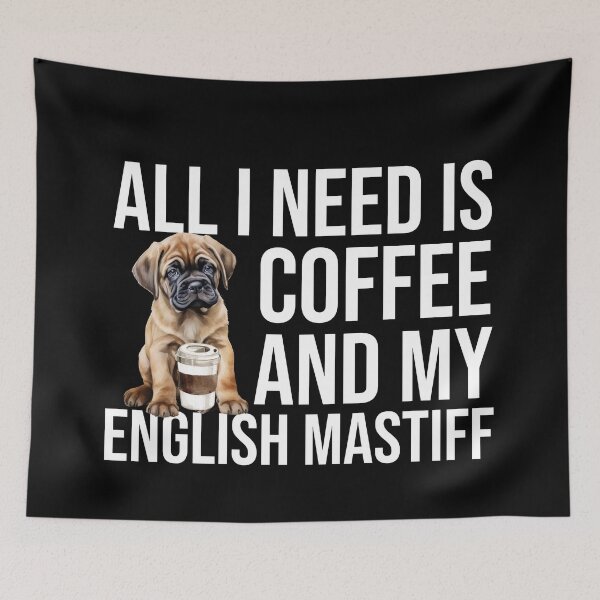 Item preview, English Mastiff Puppy And Coffee designed and sold by TheAnimalZ00.