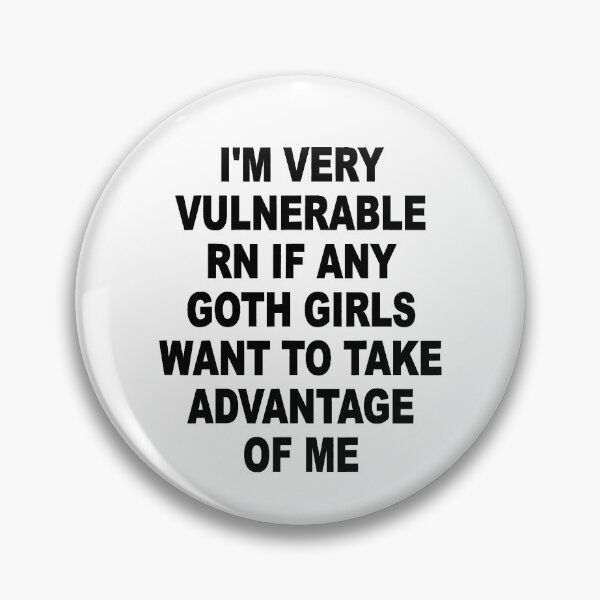 Artikelvorschau, Lustig: „Ich bin gerade sehr verletzlich“ – Zitat „Goth Girls Humor“ (auf der Rückseite) entworfen und verkauft von PatternFariss.