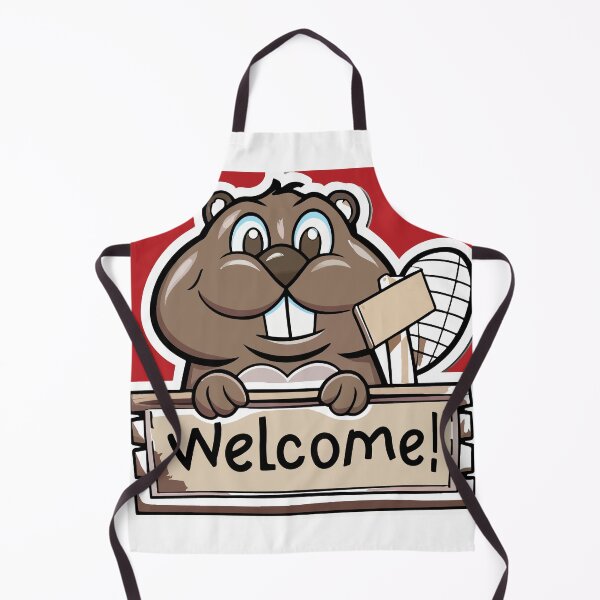 Item preview, Cute Beaver Welcome Sign Illustration designed and sold by NiftyWrx.