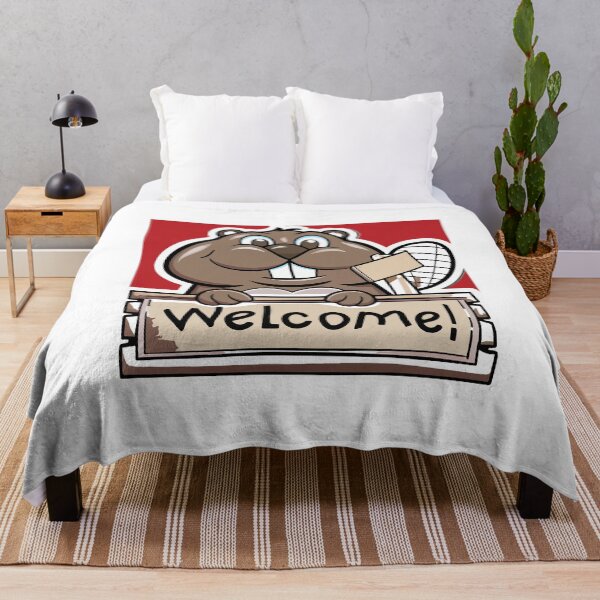 Item preview, Cute Beaver Welcome Sign Illustration designed and sold by NiftyWrx.