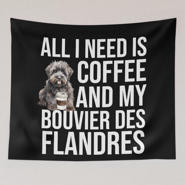 Item preview, Bouvier Des Flandres Puppy And Coffee designed and sold by TheAnimalZ00.