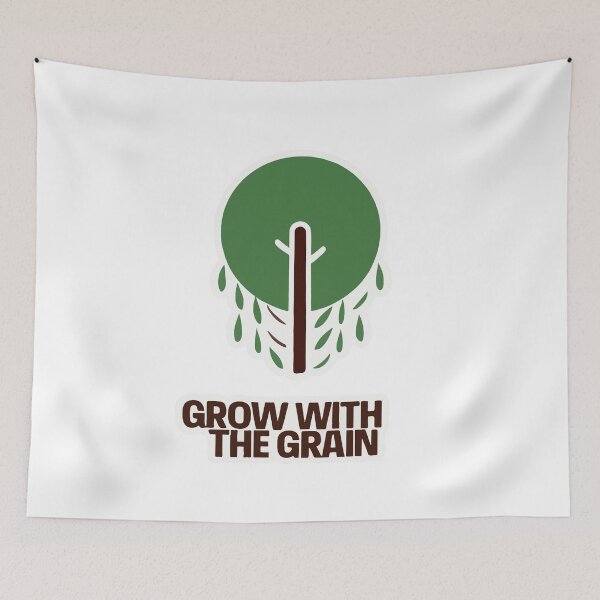 Item preview, Grow with the Grain - Minimalist Tree Silhouette designed and sold by NiftyWrx.