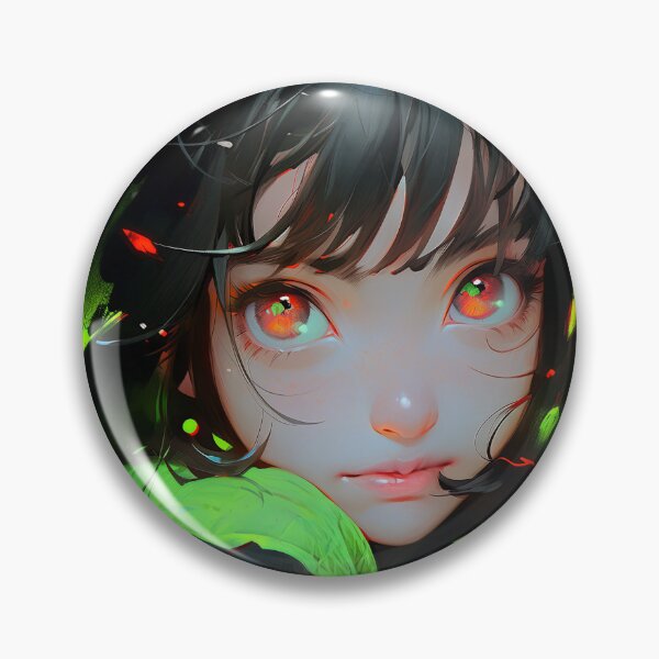 Item preview, Mysterious Emerald Glow Anime Girl designed and sold by bubblegoth.