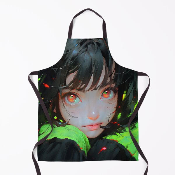 Item preview, Mysterious Emerald Glow Anime Girl designed and sold by bubblegoth.