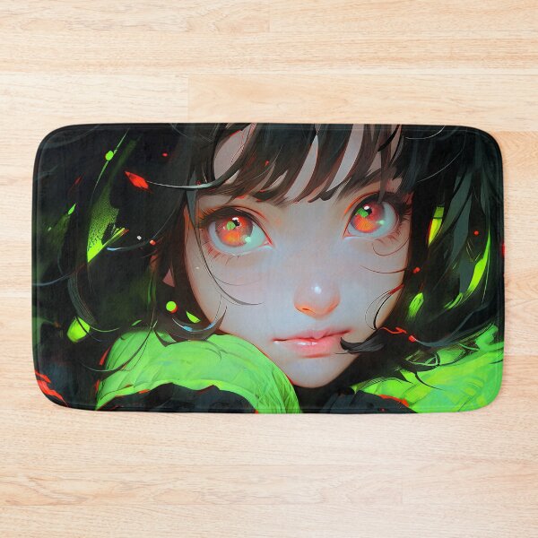 Item preview, Mysterious Emerald Glow Anime Girl designed and sold by bubblegoth.