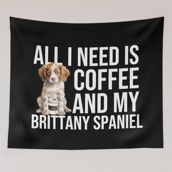 Item preview, Brittany Spaniel Puppy And Coffee designed and sold by TheAnimalZ00.