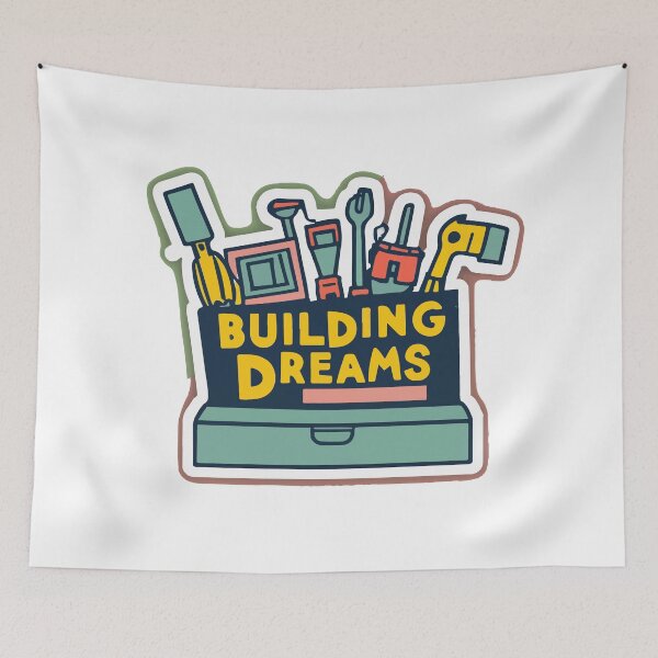 Item preview, Building Dreams Toolbox Illustration designed and sold by NiftyWrx.