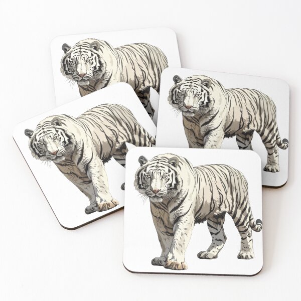 Item preview, Majestic White Tiger in Natural Stance designed and sold by NatureSyllabus.