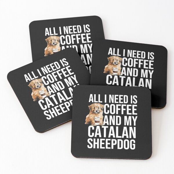 Item preview, Catalan Sheepdog Puppy And Coffee designed and sold by TheAnimalZ00.