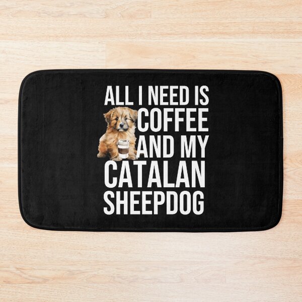 Item preview, Catalan Sheepdog Puppy And Coffee designed and sold by TheAnimalZ00.