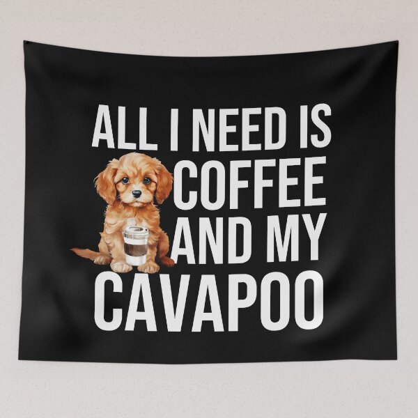 Item preview, Cavapoo Puppy And Coffee designed and sold by TheAnimalZ00.