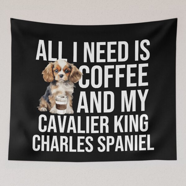 Item preview, Cavalier King Charles Spaniel Puppy And Coffee designed and sold by TheAnimalZ00.