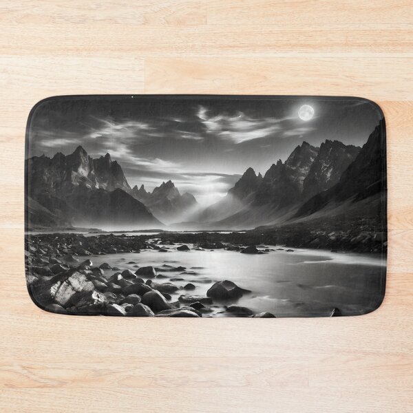 Item preview, Moonlit Majesty: Monochromatic HDR Evening Landscape designed and sold by ShadeScapeArt.