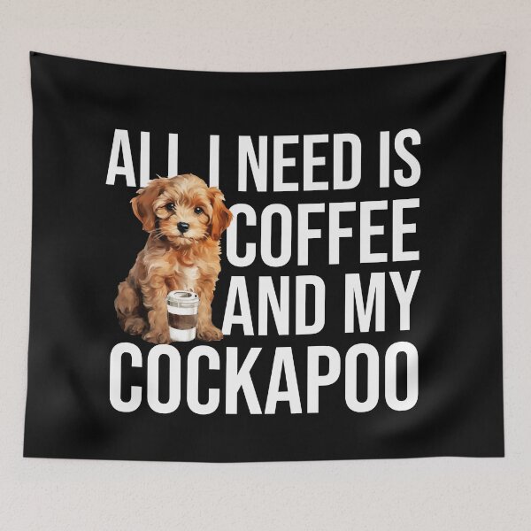 Item preview, Cockapoo Puppy And Coffee designed and sold by TheAnimalZ00.