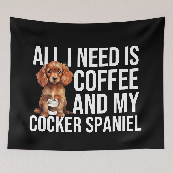 Item preview, Cocker Spaniel Puppy And Coffee designed and sold by TheAnimalZ00.
