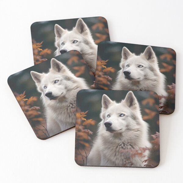 Item preview, White German Shepherd in Fall designed and sold by Elisabeth Lucas.