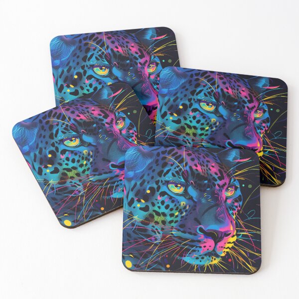 Item preview, Neon Leopard Hunting designed and sold by AM-Fine-Designs.
