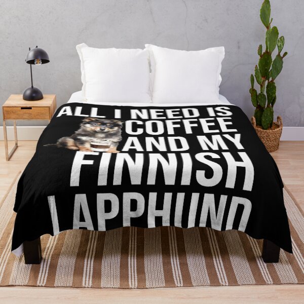 Item preview, Cachorro finlandés Lapphund y café designed and sold by TheAnimalZ00.