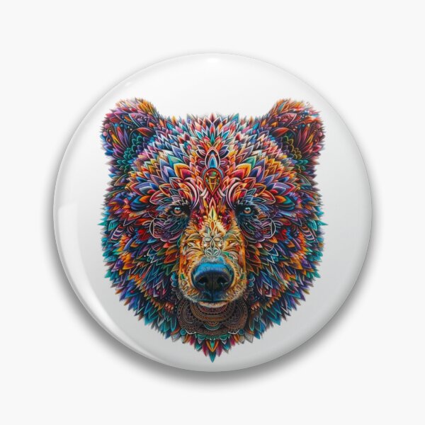 Item preview, Colorful Artsy Bear Portrait designed and sold by PaperieJennifer.