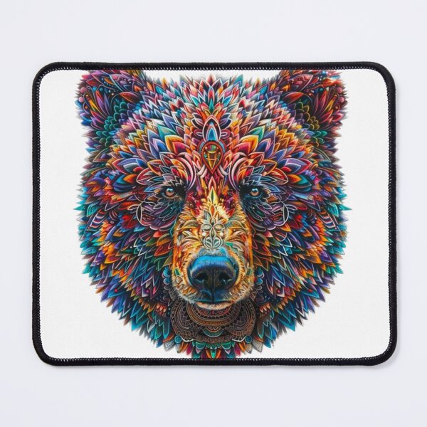 Item preview, Colorful Artsy Bear Portrait designed and sold by PaperieJennifer.