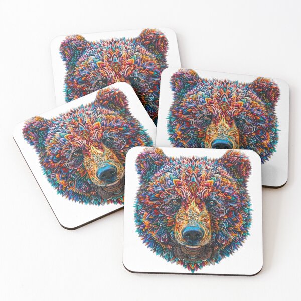 Item preview, Colorful Artsy Bear Portrait designed and sold by PaperieJennifer.