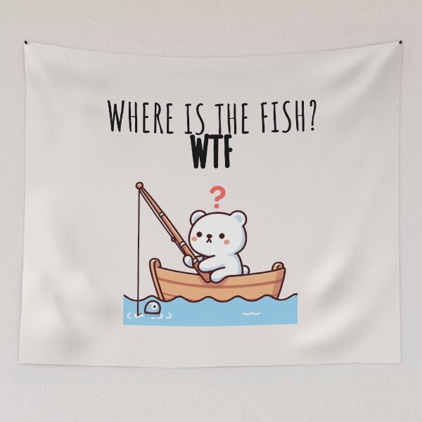 Item preview, Fish Memes Polar Bear designed and sold by LemuellTrends.