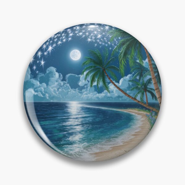 Item preview, Beach View. night beach, night sea, moonlit beach designed and sold by HikingGalleria.