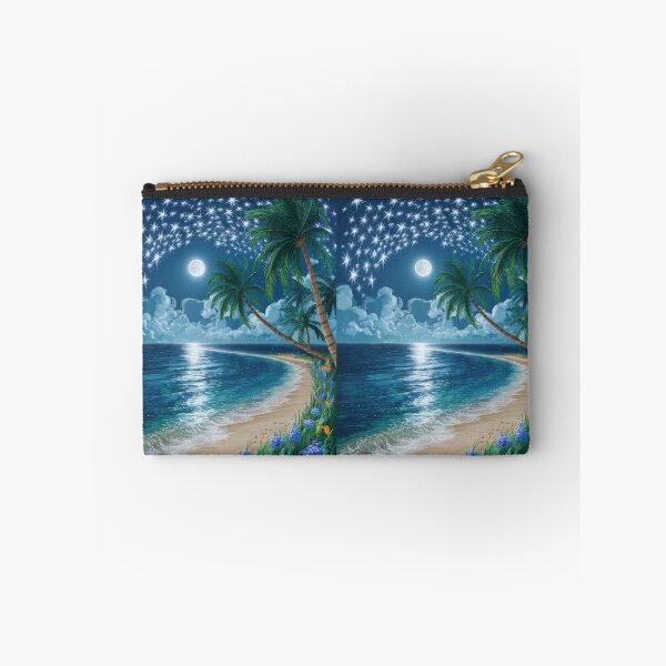 Item preview, Beach View. night beach, night sea, moonlit beach designed and sold by HikingGalleria.